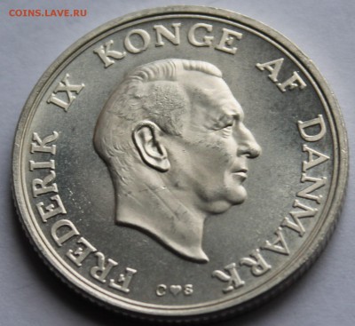 Дания. 2 кроны 1958. Серебро, проба - 800, вес - 15 - 4