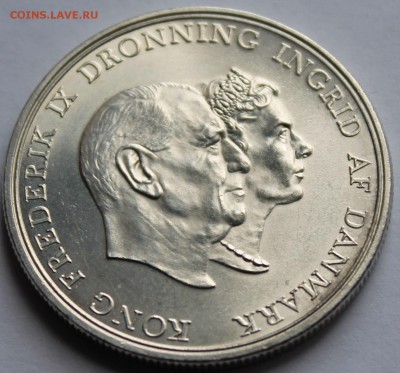 Дания. 5 крон 1960. Серебро, проба - 800, вес - 17 - 2
