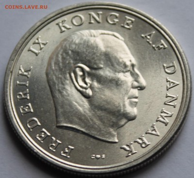 Дания. 5 крон 1964. Серебро, проба - 800, вес - 17 - 4