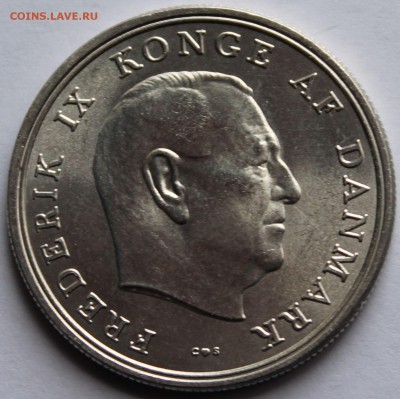 Дания. 5 крон 1964. Серебро, проба - 800, вес - 17 - 3