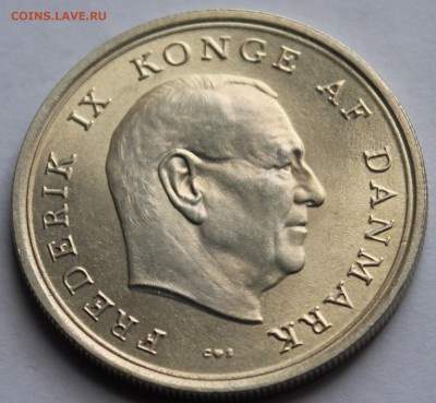Дания. 10 крон 1967. Серебро, проба - 800, вес - 20,4 - 4