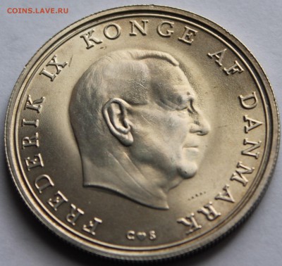 Дания. 10 крон 1968. Серебро, проба - 800, вес - 20,4 - 4