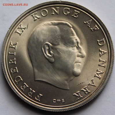 Дания. 10 крон 1968. Серебро, проба - 800, вес - 20,4 - 3