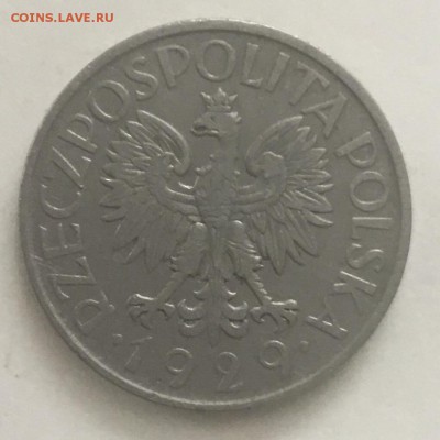 1 злотый 1929 года Польша,никель - A95C2040-3B01-4760-B59E-7C05B5B29E54