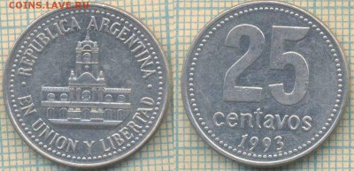 Аргентина 25 сентаво 1993 г., до 28.03.2018 г. 22.00 по Моск - Аргентина 25 сентаво 1993  518