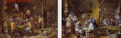Картина на керамической плитке - albert-schumann-les-buveurs-dans-une-auberge