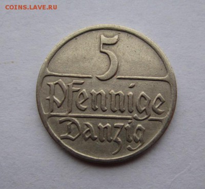 Данциг 5 пфеннигов 1928г ,нечастая до 25.03.18г в 22.00 мск - 5.JPG