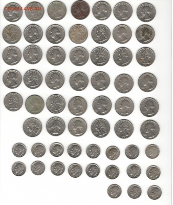 Ходячка США по списку. ФИКС цены. - 10 и 25 центов США, А