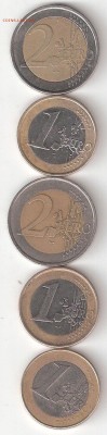 5 монет европериода разные, РАСПРОДАЖА ФИКС - EURU 5st Sbor A