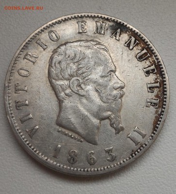 Италия, 2 лиры 1863, до 29.03.18 в 22.00 - P_20180323_070930