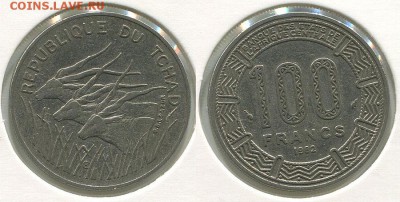 Чад 100 франков 1982 до 22-00мск 27.03 - chad-100f-1982