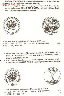 Польша: 10 злотых (proba) - 1971_ФАО.JPG