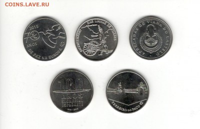 2,5 евро Португалии, разные, по ФИКС цене 240 рублей - 2,5 евро А
