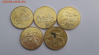 Жетоны Польша -мотоциклы-5шт, до 02.04 - мотоциклы-1