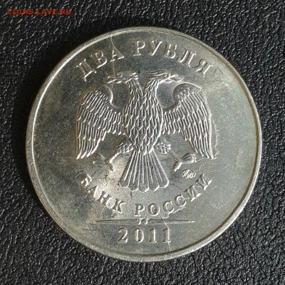 2 рубля 2011г ММД двойной раскол 12-6ч, до 1.04.18г - 101