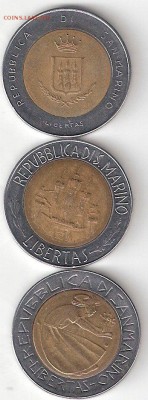 3 монеты Сан-Марино 1983,84,85г., РАСПРОДАЖА ФИКС - C-M 19838485 A
