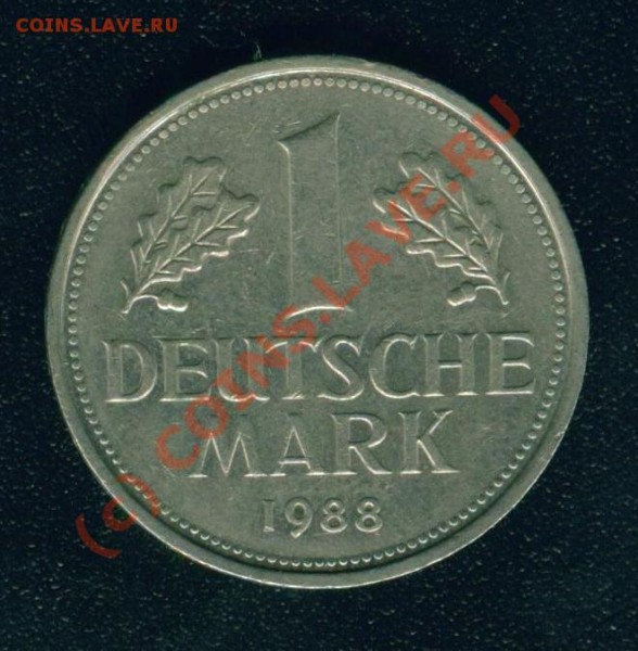 3 монеты Германии 5 марок 1935 и 1936 в серебре - 1 mark 1988.JPG