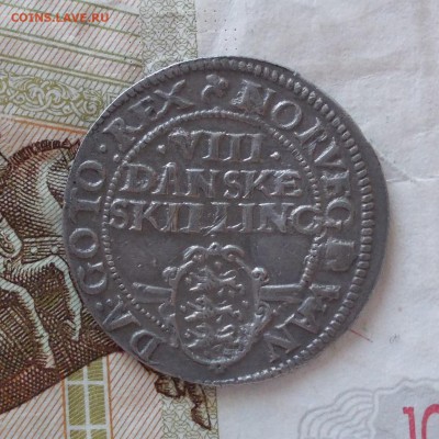 Дания 8 скиллингов 1608 года - DSCN0127.JPG