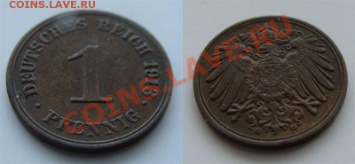 - Германия 1 пфенниг 1913 - до 16.04.2011 в 22.00 - 1 1913