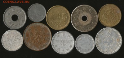 Старые монеты Японии 12 шт 1920-50х г №1 - 5.04 22:00мск - 1_350