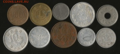 Старые монеты Японии 12 шт 1920-50х г №2 - 5.04 22:00мск - 2_300