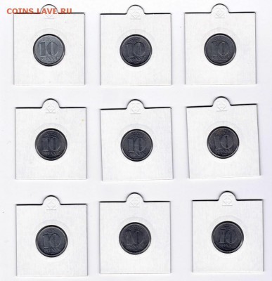 ГДР 1,5,10,20,50 пфеннигов, 1 марка 1950-1989 (37 монет) - 10