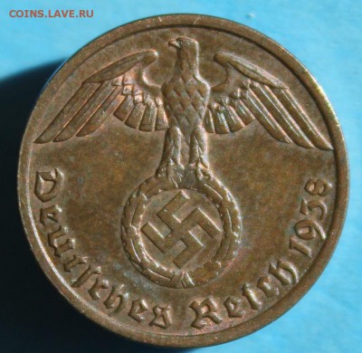 С РУБ.ТРЕТИЙ РЕЙХ 1 пфенниг 1938г. БРОНЗА  до 5.04 в 22-00 - IMG_1855.JPG