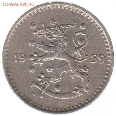 Финляндия 1 марка 1939 до 4.04 в 22.00 по мск - v66