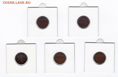 Веймар 2 рейхспфеннига 1923-1924 (5 монет) до 06.04.2018 - 2 (1)