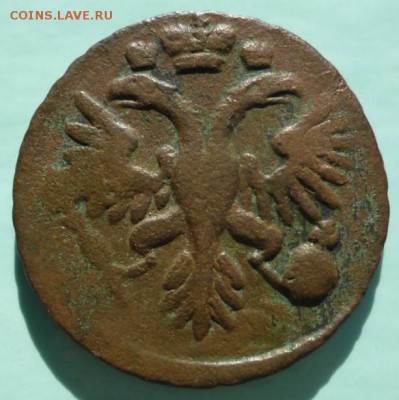 Денга 1736  Малые короны без крестов - image