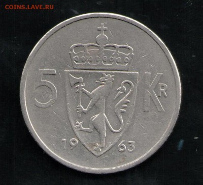 НОРВЕГИЯ 5 КРОН 1963 - 3 001