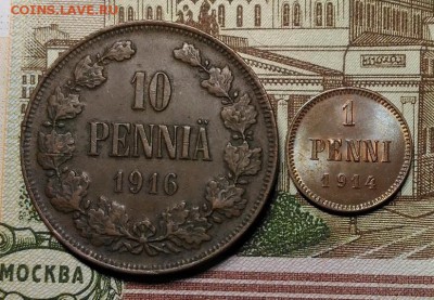 10 пенни 1916, 1 пенни 1914 UNC, до 1.04.2018 в 22:00 Мск - 1