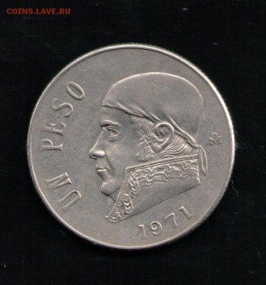 МЕКСИКА 1 ПЕСО 1971 - 9 001
