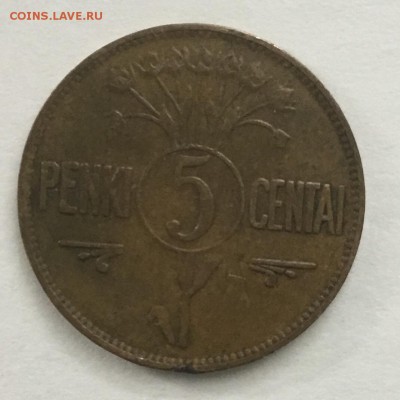 5 центов 1925 года Литва - 3A674870-A3F0-4B57-AB9F-BB93B2B485DD