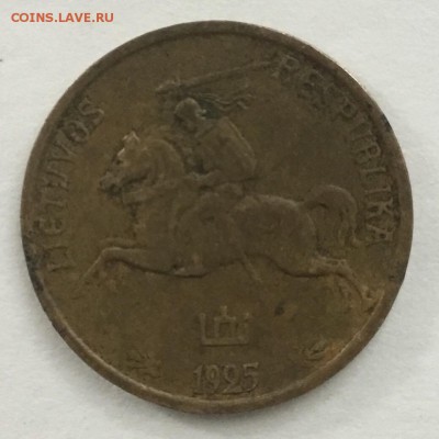 5 центов 1925 года Литва - 13983D95-AAB6-4C03-AB23-47B81E357229