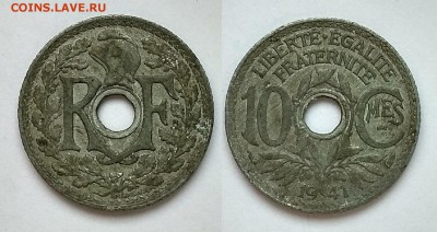 Франция 10 сантимов 1941 года, цинк - 5.04 22:00:00 мск - IMG_20180224_111843_HDR