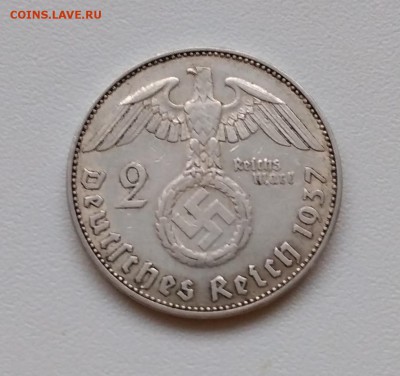 ГЕРМАНИЯ(РЕЙХ),2 рейхсмарки 1937J(Гинденбург)!до 3.04.2018 - IMG_20180224_172850