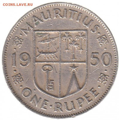 Маврикий 1 рупия 1950 до 4.04 в 22.00 по мск - zff