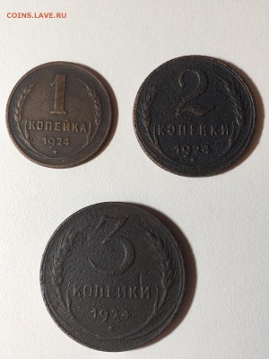 1924 год: 1коп, 2коп, 3 коп- 3шт. До 22:00 07.04.18 - 354B0AB4-3265-45FE-8C97-1C1A2AEF6F36