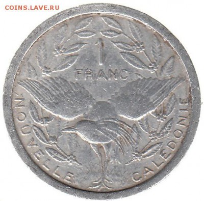 Новая Каледония 1 франк 1949 до 4.04 в 22.00 - cu