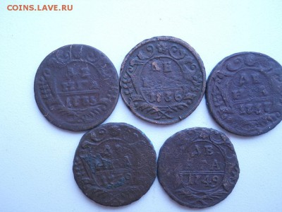 Деньга 1735,36,37,39,1749год. - DSCN3529