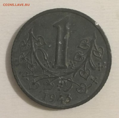 Чехия и Моравия 1 крона 1943 до 22-05 05.04.2018 - 9в.JPG
