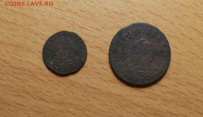 август III польша - солид + грош 1755 до 8.04 - 1 грош 1755 + солидд 1 1