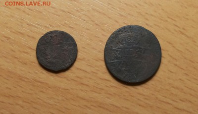 август III польша - солид + грош 1755 до 8.04 - 1 грош 1755 + солидд 1 2