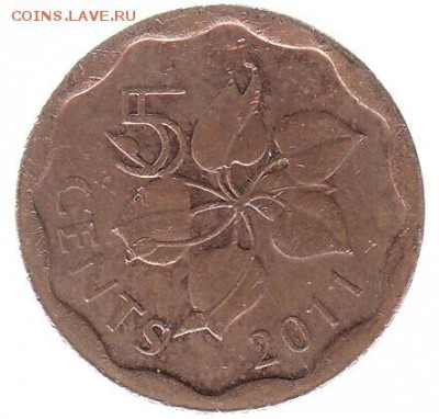 Свазиленд 5 центов 2011 до 4.04 в 22.00 - vf