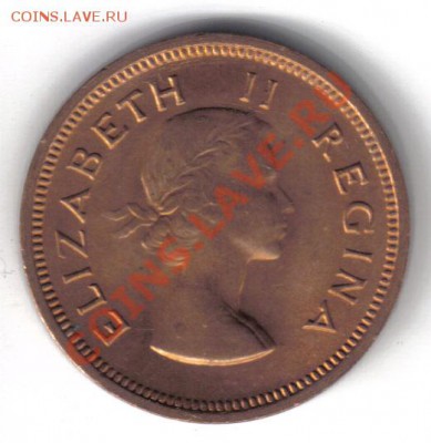 4 пенни 1954 до 15.04 21.00мск - ЮАР 1,4 пенни 1954-1