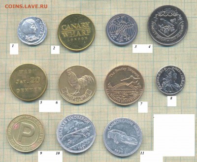 Жетоны иностранные , фикс-цена 30 руб 1 шт. - жетон 1