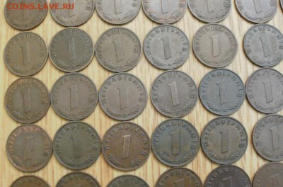50 шт 1 пфенниг 1937A,D,E,F,J Фикс. III Рейх до 09.04 - 37д