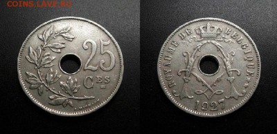 МОНЕТЫ МИРА 03-18 - Бельгия – 25 сантимов (1927)