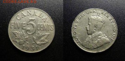 МОНЕТЫ МИРА 03-18 - Канада – 5 центов (1931) «Георг V»